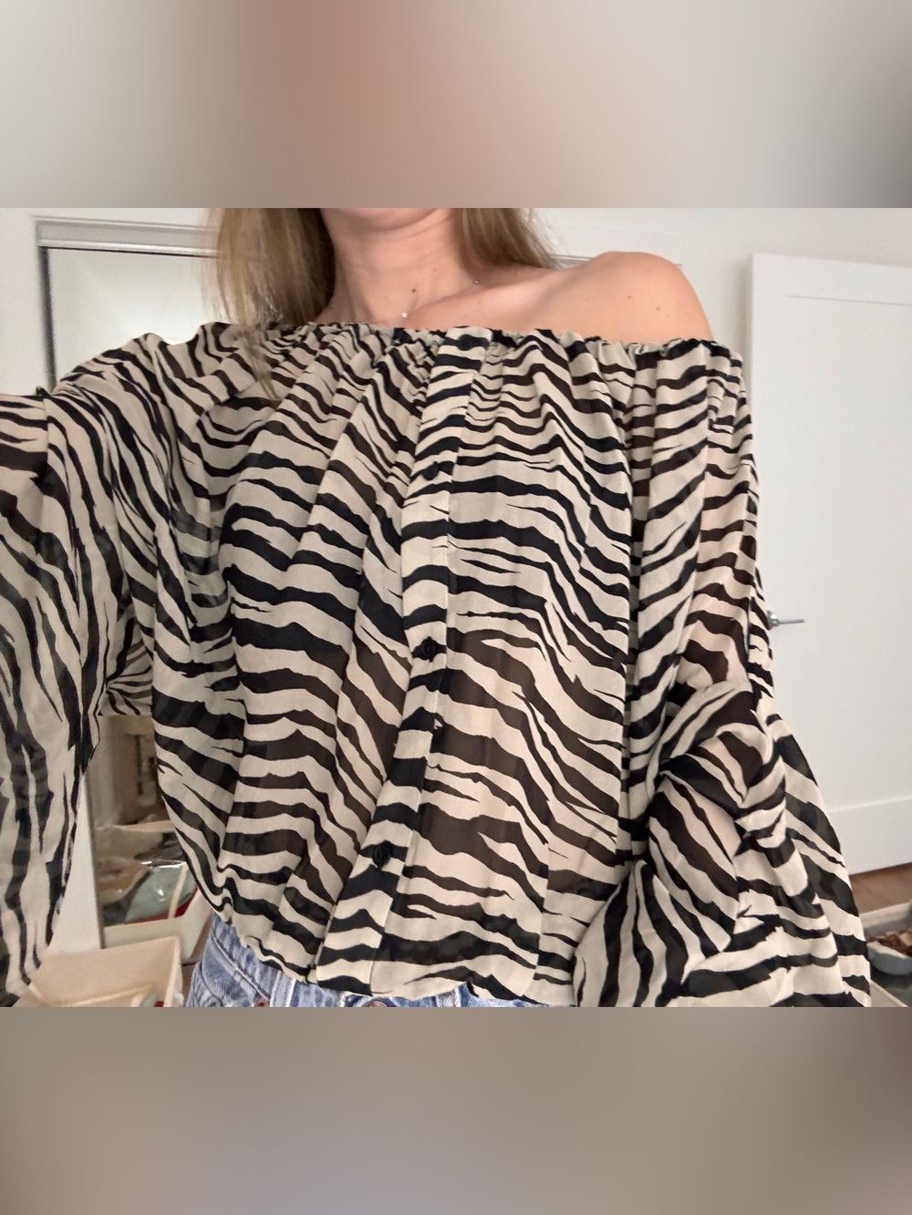 Nili Lotan Zebra Print Top